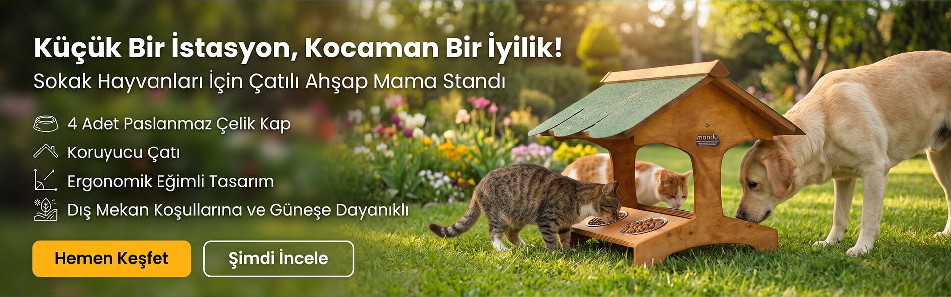 MANDU Ahşap Çocuk Tahterevalli – 2 Kişilik Minderli ve Tutamaklı Bahçe Tahterevallisi