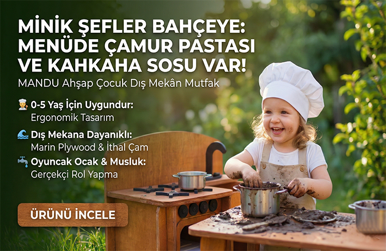 MANDU Ahşap Çocuk Dış Mekân Mutfak