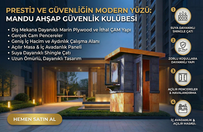 Ahşap Güvenlik Kulübesi (Güvenlik Kabini)