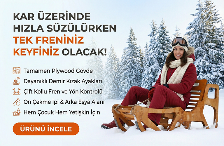 MANDU Ahşap Kar Kızağı