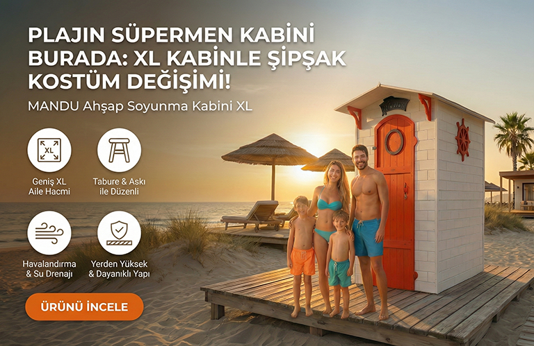 MANDU Ahşap Soyunma Kabini XL